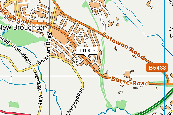 LL11 6TP map - OS VectorMap District (Ordnance Survey)