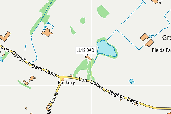 LL12 0AD map - OS VectorMap District (Ordnance Survey)