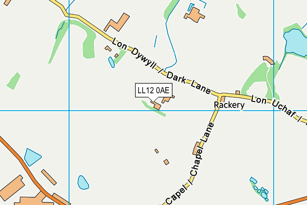 LL12 0AE map - OS VectorMap District (Ordnance Survey)