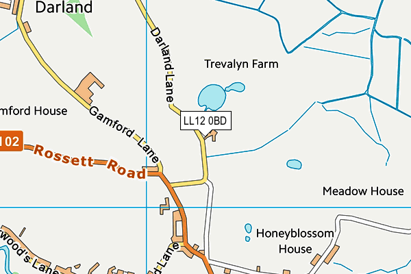 LL12 0BD map - OS VectorMap District (Ordnance Survey)