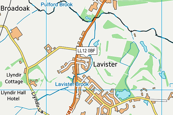 LL12 0BF map - OS VectorMap District (Ordnance Survey)