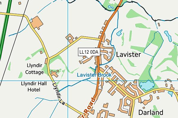 LL12 0DA map - OS VectorMap District (Ordnance Survey)