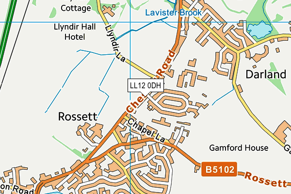 LL12 0DH map - OS VectorMap District (Ordnance Survey)