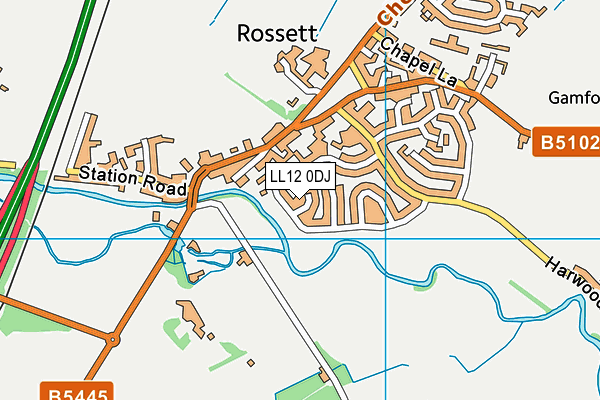 LL12 0DJ map - OS VectorMap District (Ordnance Survey)