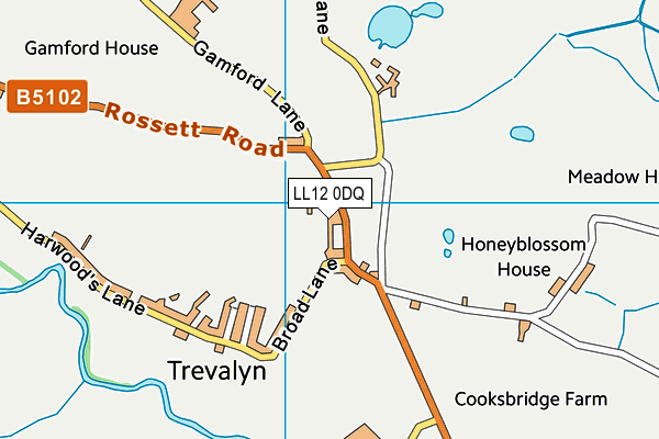 LL12 0DQ map - OS VectorMap District (Ordnance Survey)