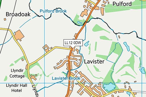 LL12 0DW map - OS VectorMap District (Ordnance Survey)