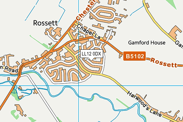 LL12 0DX map - OS VectorMap District (Ordnance Survey)