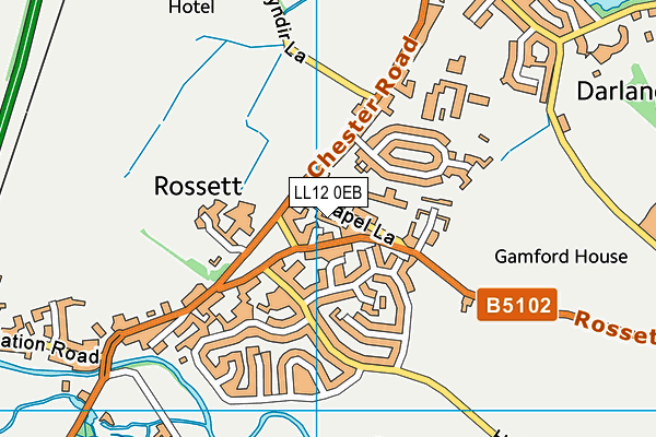 LL12 0EB map - OS VectorMap District (Ordnance Survey)