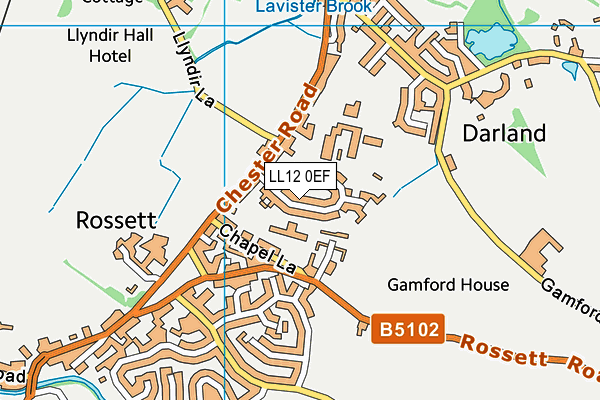 LL12 0EF map - OS VectorMap District (Ordnance Survey)