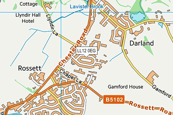 LL12 0EG map - OS VectorMap District (Ordnance Survey)