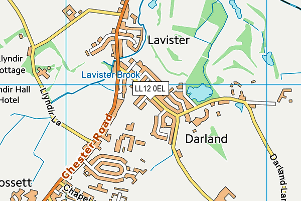 LL12 0EL map - OS VectorMap District (Ordnance Survey)