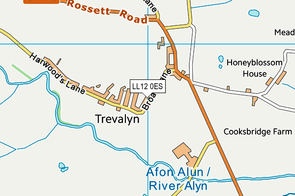 LL12 0ES map - OS VectorMap District (Ordnance Survey)