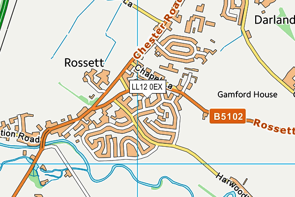 LL12 0EX map - OS VectorMap District (Ordnance Survey)