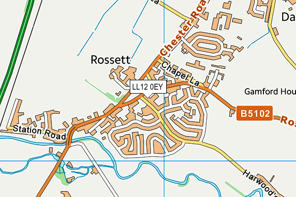 LL12 0EY map - OS VectorMap District (Ordnance Survey)