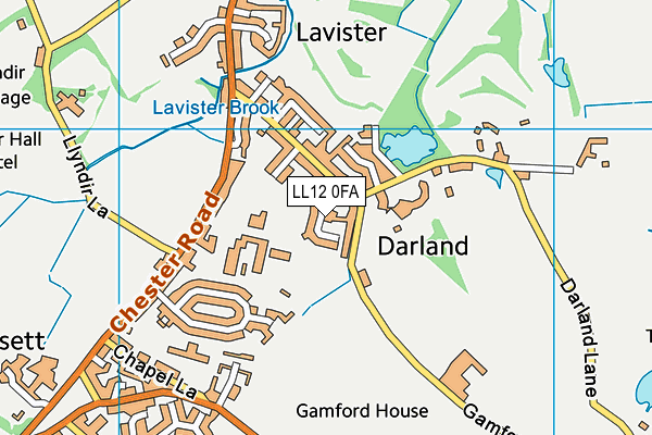 LL12 0FA map - OS VectorMap District (Ordnance Survey)