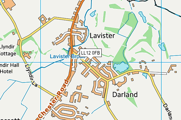 LL12 0FB map - OS VectorMap District (Ordnance Survey)