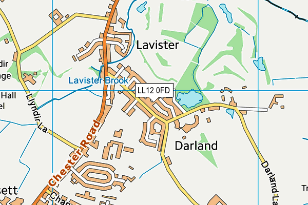 LL12 0FD map - OS VectorMap District (Ordnance Survey)
