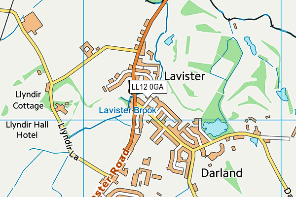 LL12 0GA map - OS VectorMap District (Ordnance Survey)