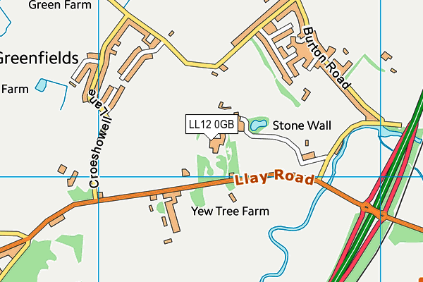 LL12 0GB map - OS VectorMap District (Ordnance Survey)