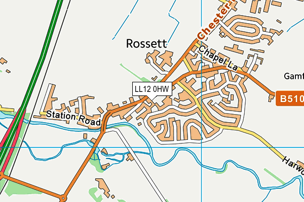 LL12 0HW map - OS VectorMap District (Ordnance Survey)