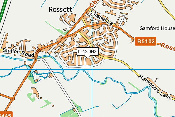 LL12 0HX map - OS VectorMap District (Ordnance Survey)
