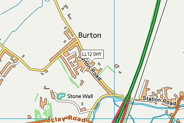 LL12 0HY map - OS VectorMap District (Ordnance Survey)