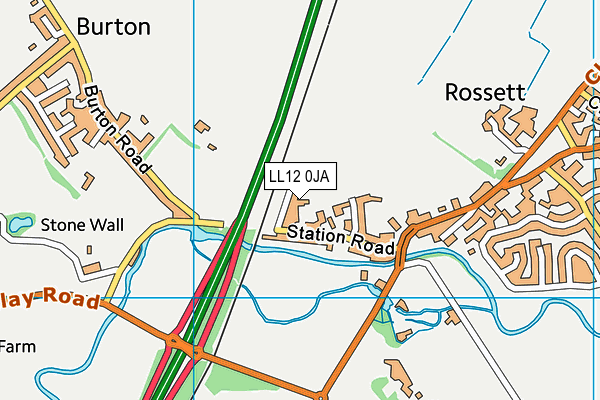 LL12 0JA map - OS VectorMap District (Ordnance Survey)