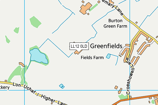 LL12 0LD map - OS VectorMap District (Ordnance Survey)