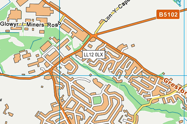 LL12 0LX map - OS VectorMap District (Ordnance Survey)