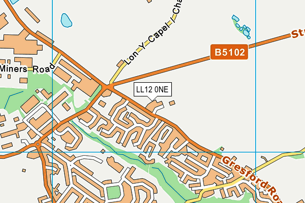 LL12 0NE map - OS VectorMap District (Ordnance Survey)