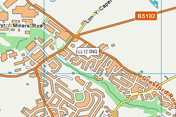 LL12 0NQ map - OS VectorMap District (Ordnance Survey)