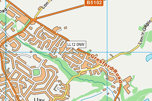 LL12 0NW map - OS VectorMap District (Ordnance Survey)