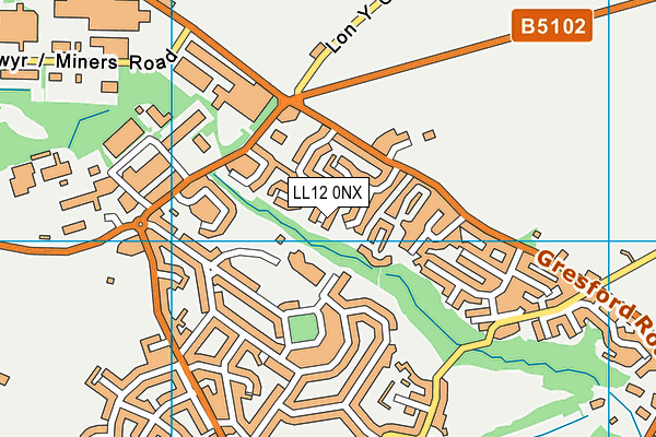 LL12 0NX map - OS VectorMap District (Ordnance Survey)