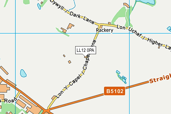 LL12 0PA map - OS VectorMap District (Ordnance Survey)