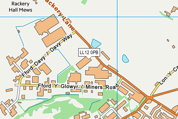 LL12 0PB map - OS VectorMap District (Ordnance Survey)