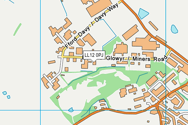 LL12 0PJ map - OS VectorMap District (Ordnance Survey)