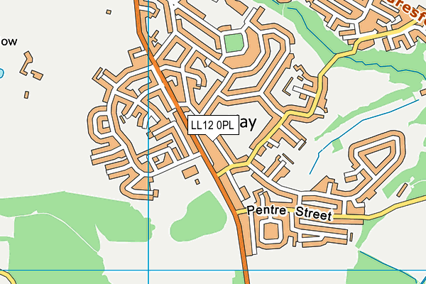 LL12 0PL map - OS VectorMap District (Ordnance Survey)
