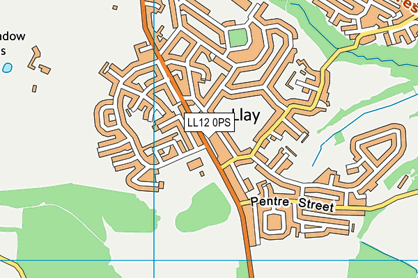 LL12 0PS map - OS VectorMap District (Ordnance Survey)