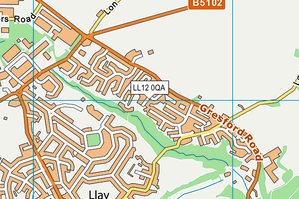 LL12 0QA map - OS VectorMap District (Ordnance Survey)
