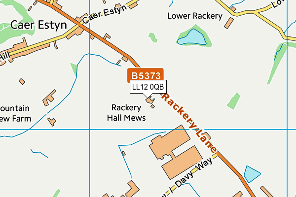 LL12 0QB map - OS VectorMap District (Ordnance Survey)