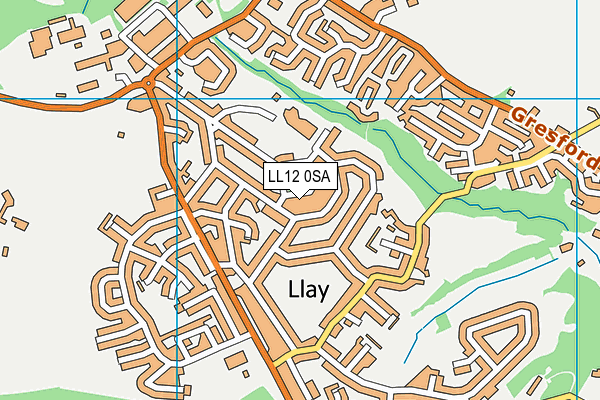 LL12 0SA map - OS VectorMap District (Ordnance Survey)