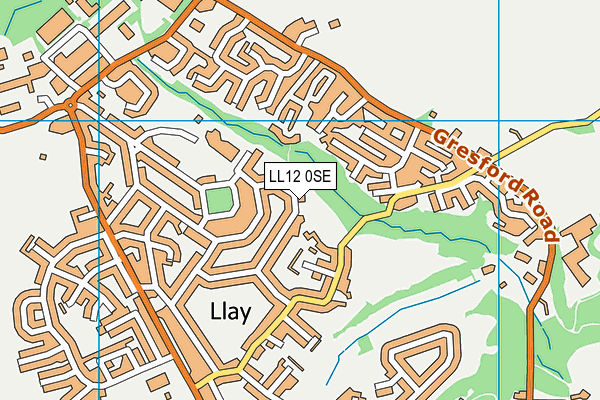 LL12 0SE map - OS VectorMap District (Ordnance Survey)