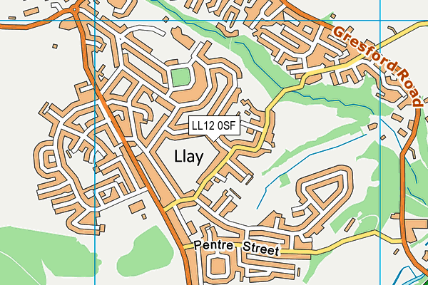LL12 0SF map - OS VectorMap District (Ordnance Survey)