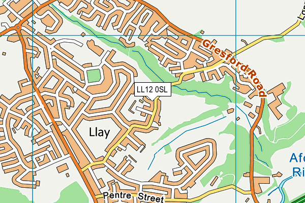 LL12 0SL map - OS VectorMap District (Ordnance Survey)