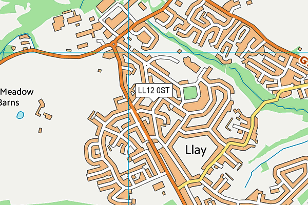 LL12 0ST map - OS VectorMap District (Ordnance Survey)