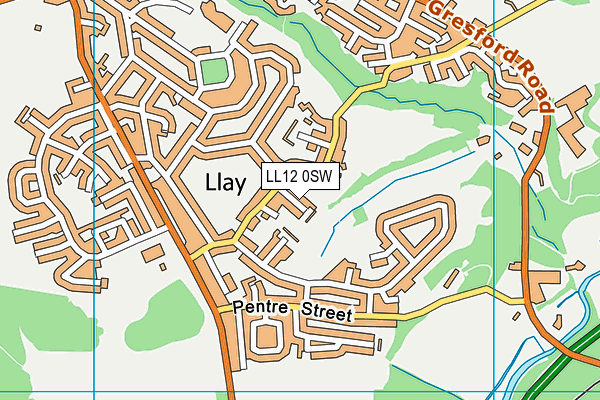 LL12 0SW map - OS VectorMap District (Ordnance Survey)