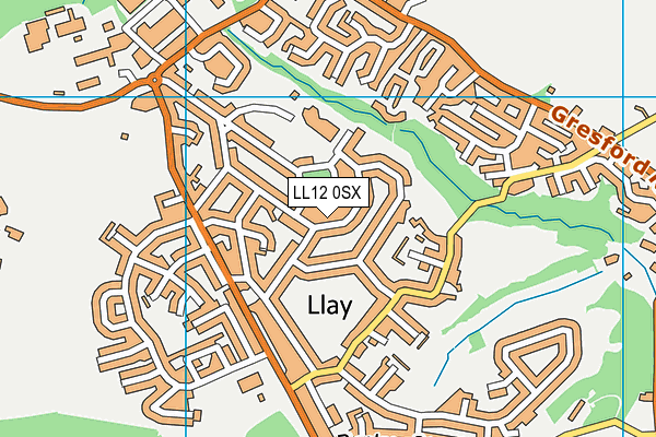 LL12 0SX map - OS VectorMap District (Ordnance Survey)