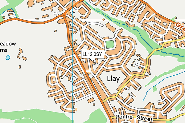 LL12 0SY map - OS VectorMap District (Ordnance Survey)