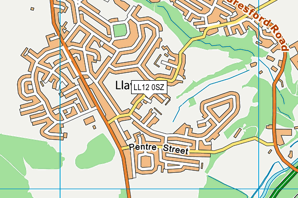 LL12 0SZ map - OS VectorMap District (Ordnance Survey)