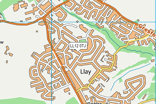 LL12 0TJ map - OS VectorMap District (Ordnance Survey)